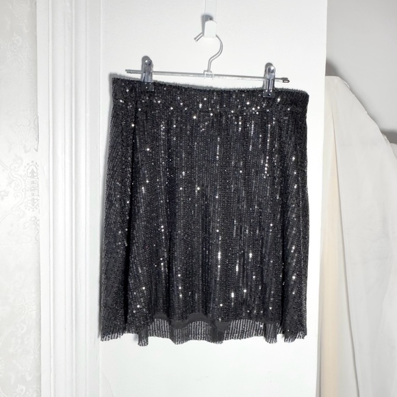 BEAR DANCE • Dolls Kill sequin sheer black skirt [ M ] - Picture 1 of 4